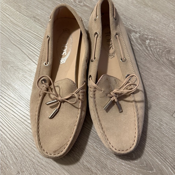 Tod's Shoes - TOD’S TAN GOMMINO SUEDE LOAFERS, SIZE 38.5